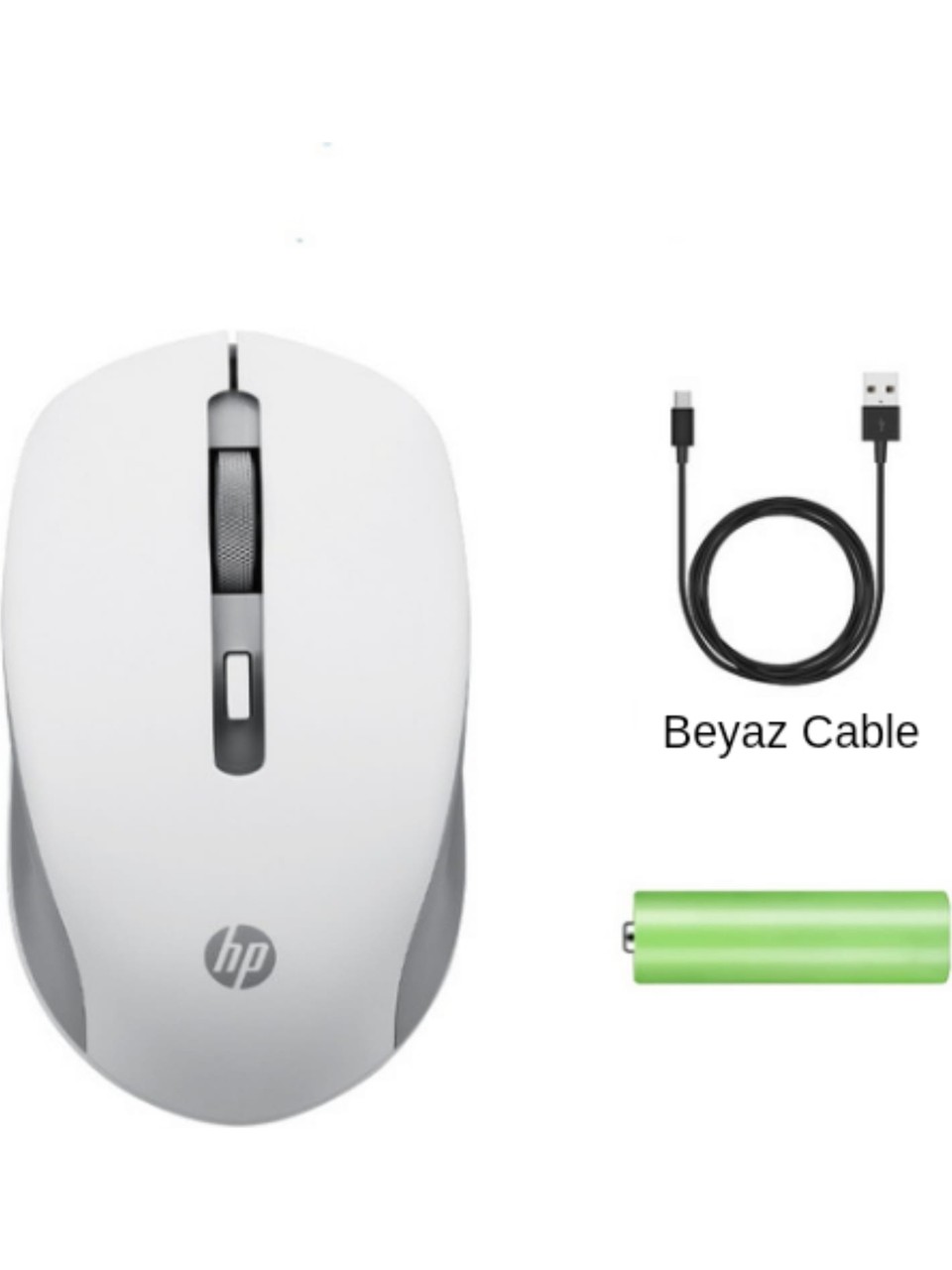 HP S1000C 2-4ghz Kablosuz Şarj Edilebilir Sessiz Mouse Beyaz